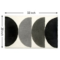 Factory Sale Non-Slip Abstract Microfiber Long Bath Runner Rug Boho Shaggy Tufted Bath Mat