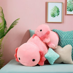 2024 gran oferta 60cm peluche Axolotl Animal relleno juguete niños salamandra muñeco de peluche superventas - Product Image 5