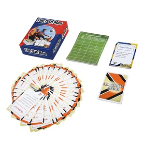 Jeu de société de football imprimé en couleur, jeu de cartes personnalisé avec boîte cadeau pour les défis de jeu de cartes en famille ou entre amis - Product Image 1