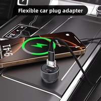 Convertidor Portátil USB-A a Tipo-C Hembra, Compatible con Cargador de Coche, Banco de Energía, Laptop, iPhone 15/Android