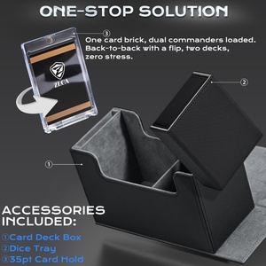 Premium Custom for <b>Pokemon</b> TCG Deck <b>Case</b> Standard Size 200+ Sleeved Card Capacity Made of PU Leather & Plastic Button Closure - Product Image 4
