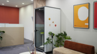 Cabinas de Oficina Insonorizadas Móviles para una Persona con Ruedas, Cabina Telefónica Portátil Pequeña para Interiores