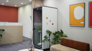 Cabines de bureau insonorisées mobiles pour <span class=keywords><strong>une</strong></span> personne avec roulettes, petites cabines téléphoniques portables pour intérieur - Product Image 3