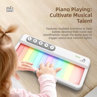 Nouveau jouet éducatif pour bébé, boîte à lumière et à musique arc-en-ciel, piano pour bébé, clavier électronique multifonctionnel pour enfants