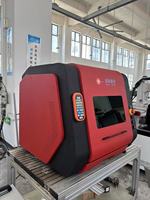 Machine de découpe laser à fibre miniature de bureau pour métal, fonctionnement automatique, tête laser WSX et composants HIWIN