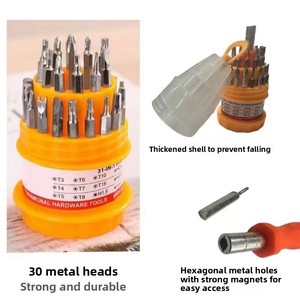 CHTON Kit de Herramientas de Reparación de Teléfonos Móviles 31 en 1 de Acero al Carbono, Destornillador Cruzado Multifunción, Juego de Destornilladores Pagoda, Recargable Manual 6 - Product Image 2