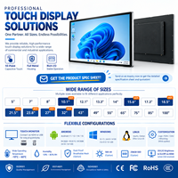 Moniteurs d'affichage PCAP 10 16 18 21 24 27 32 43 pouces, système Android Win Linux, PC tout-en-un, écran tactile capacitif