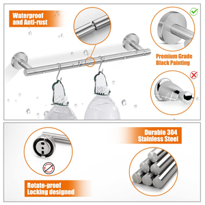 Soporte de Metal Inteligente Autoadhesivo Cromado para Toallas de Papel de Cocina y Baño, Estante para Accesorios de Ducha, Juego de Soportes para Baño - Product Image 5