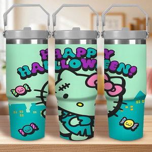Custom UV Printed 30oz Stainless Steel Tumbler Playful Anime Design Non-Tip USA Warehouse Promotional Drinkware