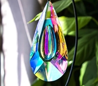 Prisma de Cristal K9 Multicolor con Diseño de Gota de Agua, Atrapasueños, Refractor de Luz Arcoíris, Adorno Colgante para Ventana de Dormitorio