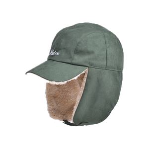 도매 남녀공용 러시아 트루퍼 그린 귀마개 방한모 맞춤 자수 로고 에비에이터 트래퍼 햇 - Product Image 5