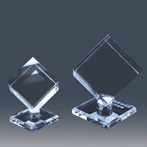 DT-R259 K9 foto cubetti di cristallo con base rotante personalizzato 3D cristallo foto taglio angolo cubo cornice personalizzato regalo - Product Image 6