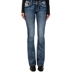 <span class=keywords><strong>Jean</strong></span> en denim brodé rétro personnalisé pour <span class=keywords><strong>femme</strong></span>, taille haute, collection automne - Product Image 1