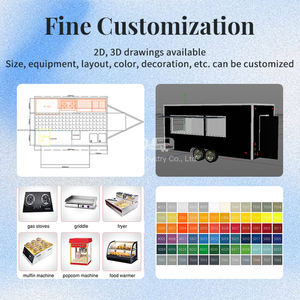 UrDream-Barra móvil para hacer helados, crepes, hot dog, comida, remolque, camión de comida a la venta - Product Image 4
