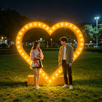 Lumière LED extérieure étanche IP65 en forme de cœur, garantie 1 an, pour arches d'amour, décorations de fête d'anniversaire, usage commercial