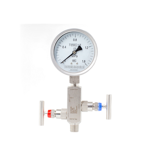 Preço de fábrica 304 316 Aço Inoxidável Integrado De Duas Válvulas Grupo Barômetro De Medidor De Pressão De Óleo Sísmico - Product Image 1