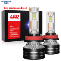 CAR-REFINE Q7 Q5 H7 Faros Delanteros LED 30000Lm 260W H11 H7 H4 H1 9005 Bombillas LED para Coche Fiat 6000k Color