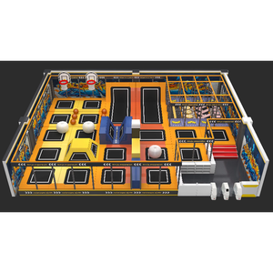 Parc de jeux d'aventure commercial directement de l'usine, équipement de terrain de jeux intérieur personnalisé pour enfants avec trampoline et mur d'escalade - Product Image 4