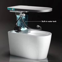 WC Céramique Moderne Chaozhou pour Salle de Bain, Toilette Intelligente Bidet Monobloc au Sol