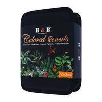 Coffret de crayons de couleur professionnels en bois naturel pour dessin artistique, 72 couleurs, fabriqué en Chine