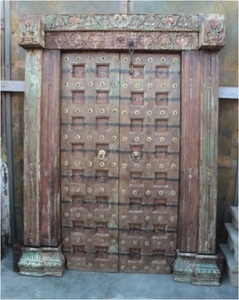 Portes anciennes indiennes anciennes, reproductions de meubles, bois récupéré, forme et taille personnalisées, faites à la main - Product Image 6