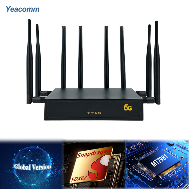 NR810 V2 4G LTE Smart Home 5G SIM Card Router AX3000 WiFi6 Mesh Networking 8-Antennas Gigabit Port Firewall APN QoS VPN