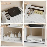 Caja de Almacenamiento de Madera para Router WiFi, Estante Ocultador Decorativo para Proyector, Soporte para Cable de Encimera