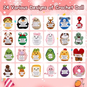Caja Sorpresa <span class=keywords><strong>de</strong></span> Muñecas <span class=keywords><strong>de</strong></span> Ganchillo al por Mayor con Tarjetas Positivas, 24 Muñecas Amigurumi Hechas a Mano para Regalo <span class=keywords><strong>de</strong></span> Cuenta Regresiva <span class=keywords><strong>de</strong></span> Navidad - Product Image 5