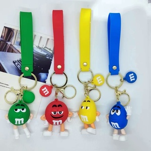 Creative Silicone 3D Solar Keychains Cartoon Design Eco-Friendly Durable Customizable Student Bag Accessories Wholesale Gift Car