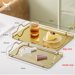 Tasse à café <span class=keywords><strong>plateau</strong></span> de service personnalisé <span class=keywords><strong>plateau</strong></span> de parfum de vanité de luxe fête mariage décoration de noël <span class=keywords><strong>plateau</strong></span> de miroir en métal - Product Image 4