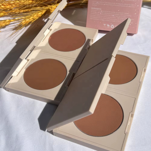 Poudre bronzante pressée pour le visage, logo personnalisé OEM/ODM, meilleur maquillage cosmétique, imperméable, végan, sans talc, marque privée, pour femmes - Product Image 5