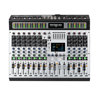 SIVG MK-12, mixeur audio numérique professionnel à 12 canaux avec effets de réverbération numériques 99DSP intégrés, mixeur DJ