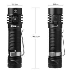 Lampe torche LED Sofirn SC18 Mini 1800LM, haute luminosité, lampe de poche EDC, rechargeable par USB C, lampe tactique portable avec clip - Product Image 4