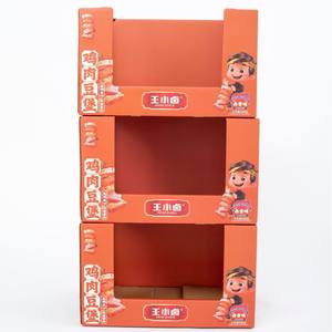 Su misura di alta qualità cartone ondulato PDQ Stand espositore Rack con materiali riciclati che svaniscono stampa lamina d'oro - Product Image 5