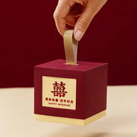 Boîte cadeau d'emballage de bonbons en carton recyclé durable personnalisée avec poignée en bonbon