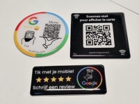 Support d'affichage en acrylique NFC RFID pour avis Google et codes QR, pour les marchés