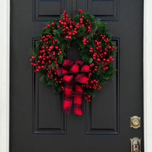 Guirnalda Navideña de Bayas Rojas de 40 cm, Estilo Moderno y Minimalista, para Colgar en la Puerta, Venta al Por Mayor Internacional, Nueva Llegada - Product Image 3