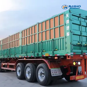 30-100 toneladas reboque de gado 3-6 eixos carga animal transporte cerca semi-reboque caminhão para venda