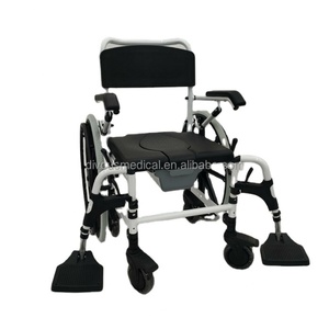 <b>Commode</b> Chair <b>Folding</b> <b>Commode</b> Shower Wheel Chair <b>Commode</b> Wheelchair Rehabilitation Therapy Supplies - Product Image 1