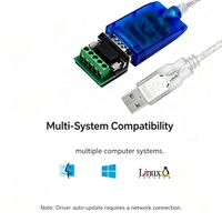Convertisseur USB industriel vers DB9 RS485 RS422 FTDI avec protection contre les surtensions ESD TVS, portée 1200m, 32 nœuds, transceiver automatique sans latence pour Modbus
