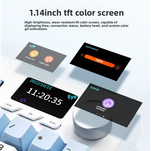 Teclado Mecánico Inalámbrico para Juegos A J <span class=keywords><strong>AZZ</strong></span> Ak35i V3, 104 Teclas, Retroiluminación RGB, Pantalla TFT, Resistente al Agua, Tres Modos, Batería de 8000 mAh - Product Image 2