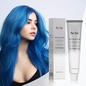Malaysia 100ml Pure Style Salon Verwenden Sie Blue Purple Haarfarbe Creme Low Ammoniak Permanent Hair Dye - Product Image 1