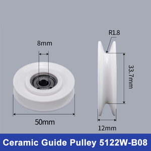 Ruote Guida in Ceramica 50*12mm per Trafilatura, Personalizzabili OEM, Certificazione ISO9001:2008, Lunga Durata, 1 Anno di Garanzia - Product Image 2