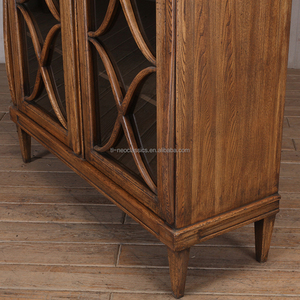 Vitrinas de Madera con Puerta de Cristal, Estantería de Madera Maciza para Libros, Decoración de Cocina y Hogar - Product Image 5