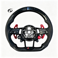 Volant en fibre de carbone avec LED compatible avec Audi TT TTS R8 A3 A4 A5 A6 A7 B8 B9 S3 S4 S5 RS3 RS5 RS7 C7 RS Q3 Q5 Q7 Q8 8V