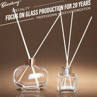 Bouteilles diffuseurs en verre ovales personnalisées en usine, de 50 ml à 300 ml, pot d'aromathérapie, logo et couleur personnalisés disponibles
