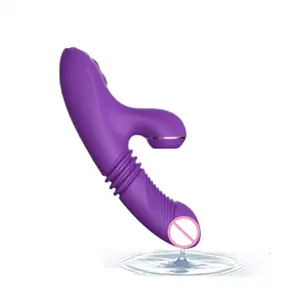 Charger Heating Dual Head Clit Sucking Thrusting Rotating Rabbit Vaginal Vibrator For Adult Sex Products