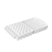 Plateau de 30 alvéoles en carton pour œufs, en pâte moulée, jetable, recyclable, gaufré, support de rangement