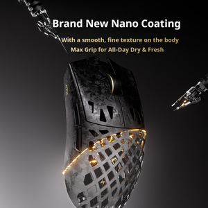 Ratón ATK Ghost Extreme con Cable e Inalámbrico, Modo Dual 2.4G USB, Textura de Fibra de Carbono, Recargable, para Computadora Portátil y <span class=keywords><strong>PC</strong></span> - Product Image 4