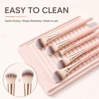 Kit de pinceaux de maquillage cosmétiques avec logo personnalisé, 30 pièces, pinceaux à paupières et à joues en poils synthétiques doux, tube en aluminium, manche en plastique